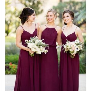 Burgundy Sorella Vita Chiffon Bridesmaids dresses. Styles 8872, 9146, 9094
